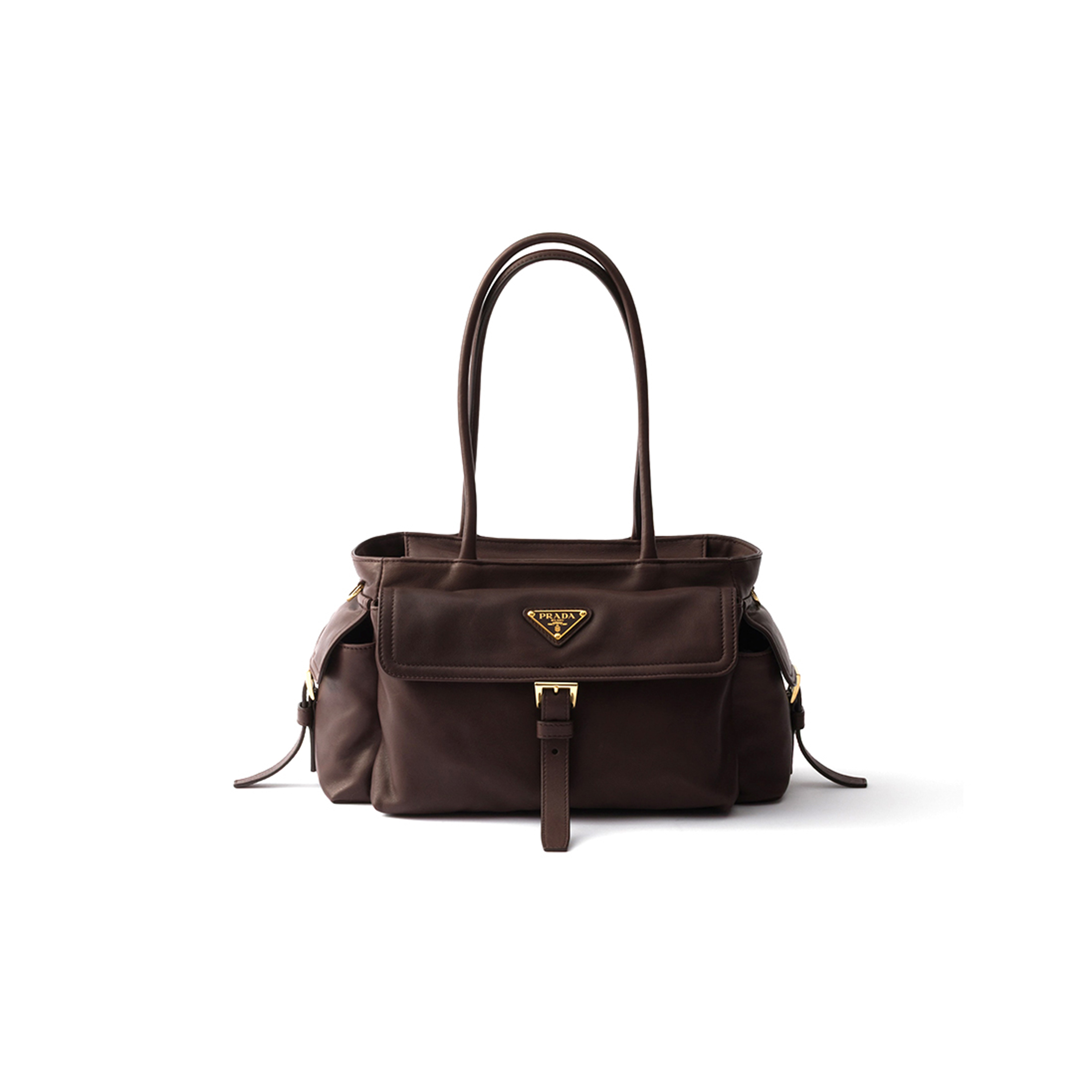 PRADA EXPLORE MEDIUM NAPPA LEATHER TOTE BAG 1BG596 (31*17*11cm)